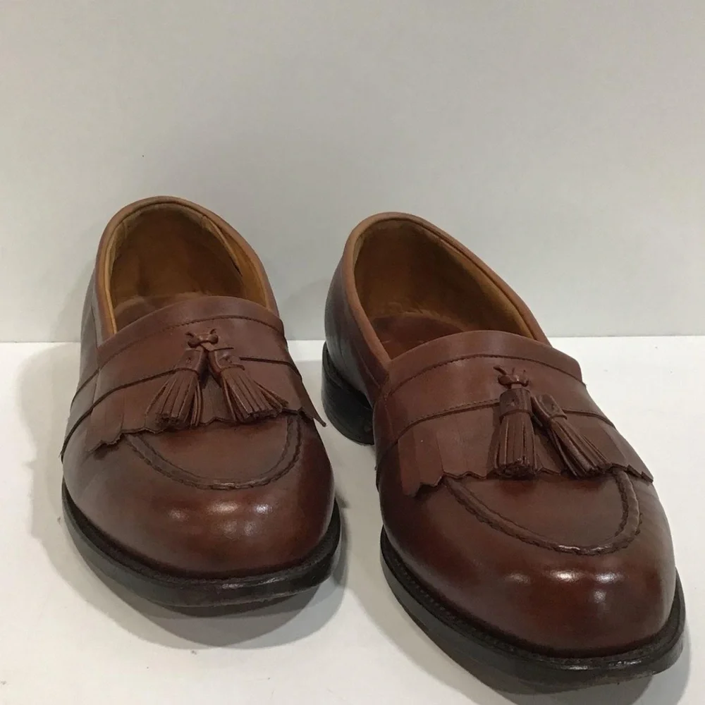 Men’s Allen Edmonds Newport Kiltie Tassel Loafer Chili Leather Size 12EEE